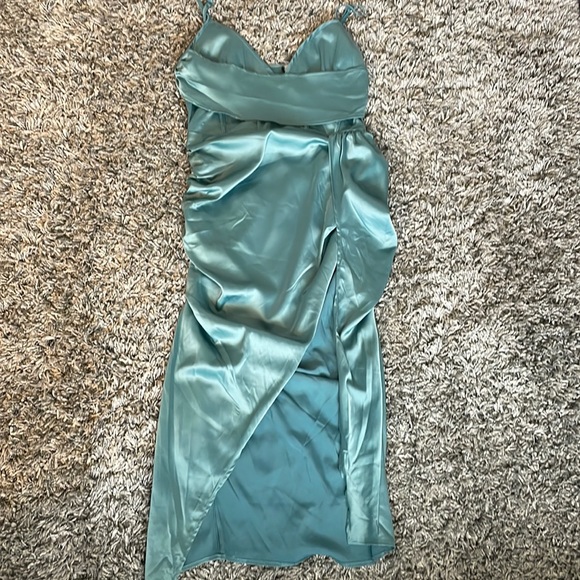 PLT satin corset midi dress - Picture 2 of 6